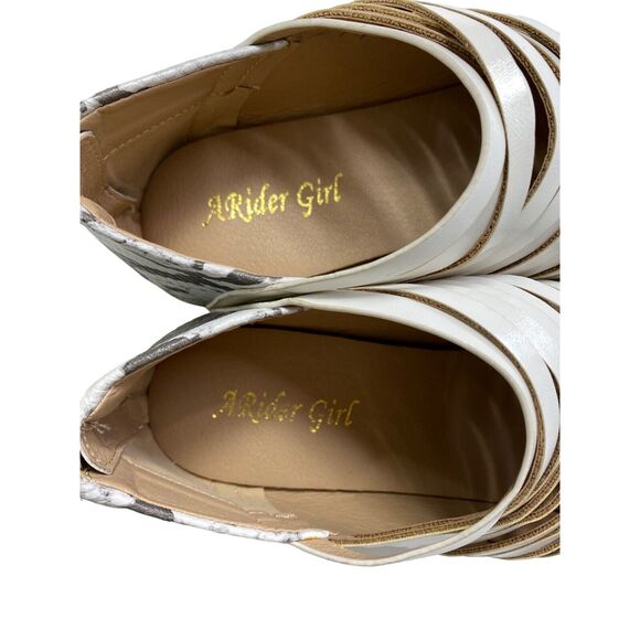 A Rider Girl Alana Snake Loafers Size 10 Vegan Fringe Pointed Toe Western Modern - Picture 4 of 8